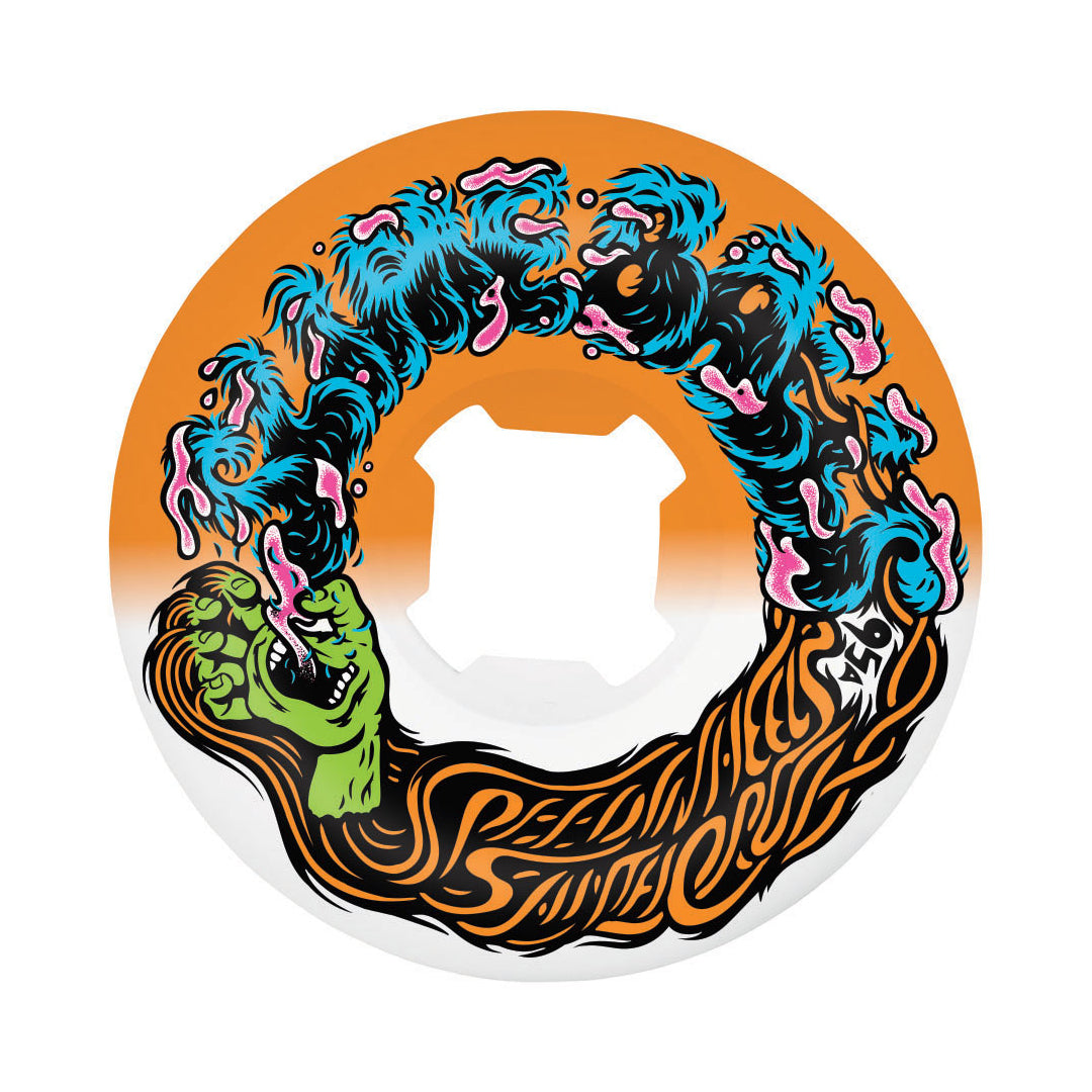 SLIME BALLS WHEELS HAIRBALLS 50-50 WHITE ORANGE 95A 56mm