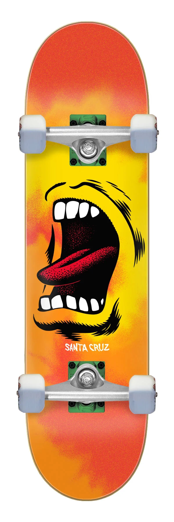 8.0in Full Big Mouth Flame Santa Cruz Complete Skateboard